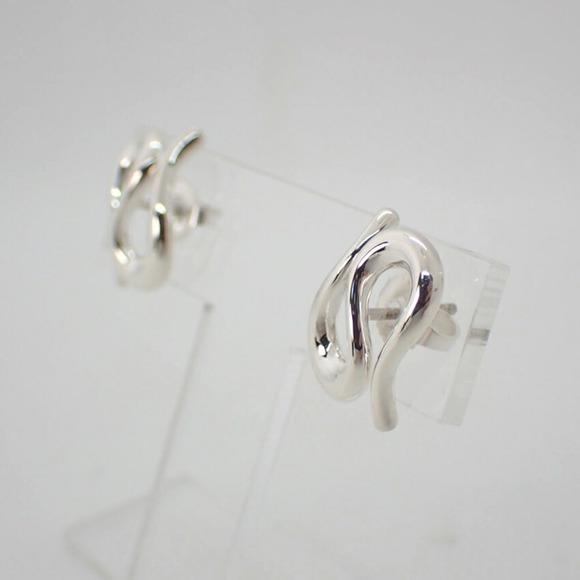 TIFFANY 925 open wave earrings - Picture 4 of 10
